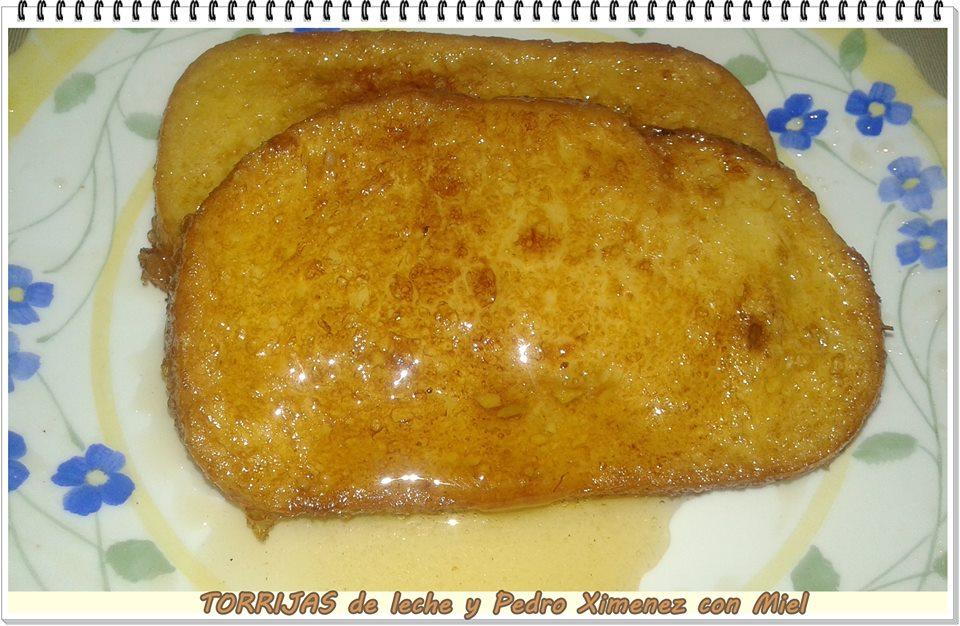 Imagen Torrijas de Leche y Pedro Ximenez con Miel